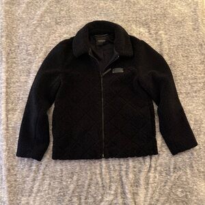 Like New - Scotch & Soda Quilted Sherpa Jacket - Black